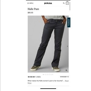 Prana Halle Hiking Pants - Dark Gray